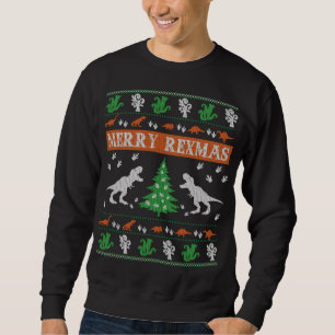 Merry Rexmas Dinosaur Ugly Christmas Sweater