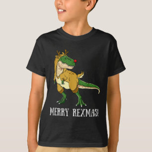 Merry Rexmas Reindeer T-rex Rudolph Dinosaur Chris T-Shirt