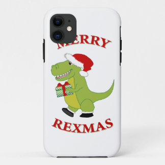 Merry Rexmas T-Res dinosaur design Case-Mate iPhone Case