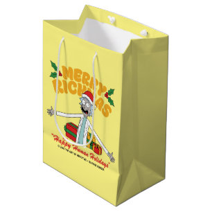 Merry Rickmas and Happy Human Holidays Medium Gift Bag