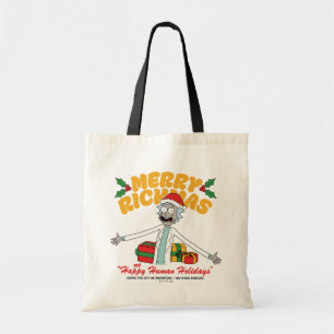 Merry Rickmas and Happy Human Holidays Tote Bag