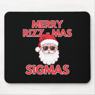 Merry Rizz Mas Sigmas Christmas Rizzmas Funny Sant Mouse Pad