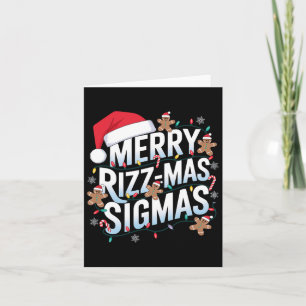 Merry Rizz Mas Sigmas Funny Alpha Christmas Santa  Card