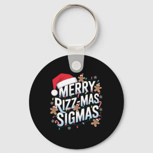 Merry Rizz Mas Sigmas Funny Alpha Christmas Santa  Key Ring