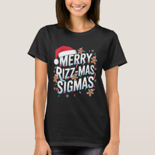 Merry Rizz Mas Sigmas Funny Alpha Christmas Santa  T-Shirt