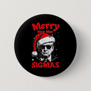 Merry Rizz Mas Sigmas Funny Gen Alpha X-mas Santa 6 Cm Round Badge