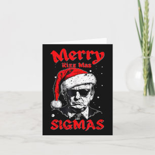Merry Rizz Mas Sigmas Funny Gen Alpha X-mas Santa  Card