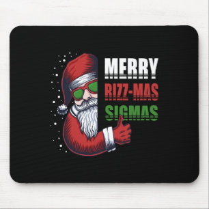 Merry Rizz Mas Sigmas Funny Gen- Alpha X-mas Santa Mouse Pad