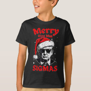 Merry Rizz Mas Sigmas Funny Gen Alpha X-mas Santa T-Shirt