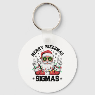 Merry Rizz Mas Sigmas Funny Santa Claus Christmas  Key Ring