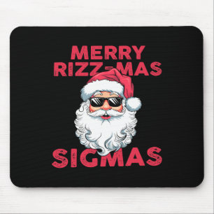 Merry Rizz Mas Sigmas Funny Santa Claus Christmas  Mouse Pad