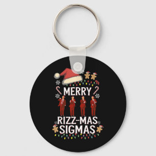 Merry Rizz Mas Sigmas Gen Alpha Trump Christmas Pj Key Ring