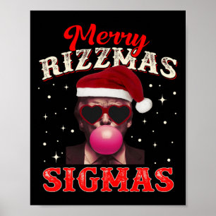 Merry Rizz Mas Sigmas Gen Alpha Trump Santa Christ Poster