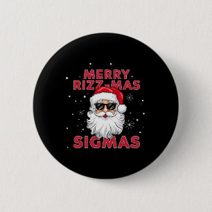 Merry Rizz Mas Sigmas Santa Christmas 6 Cm Round Badge