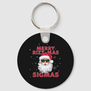 Merry Rizz Mas Sigmas Santa Christmas Key Ring