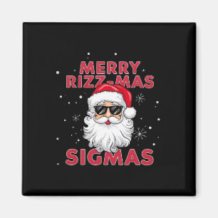 Merry Rizz Mas Sigmas Santa Christmas Magnet