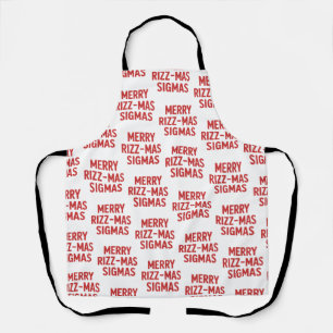 Merry Rizz-Mas Sigmas Snarky Christmas Funny Apron