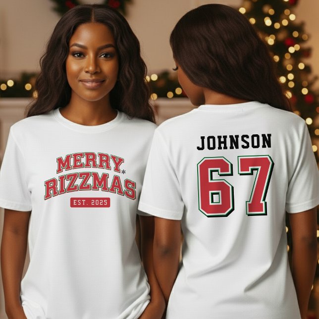 Merry Rizzmas Athletic Sports Jersey Christmas T-Shirt (Merry Rizzmas 67 Athletic Sports Jersey Christmas T-Shirt
)