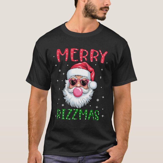 Merry Rizzmas Charisma Christmas Rizz Santa Claus  T-Shirt (Front)