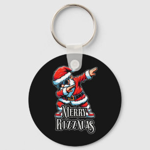 Merry Rizzmas Dabbing Santa Funny Christmas  Key Ring