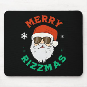 Merry Rizzmas Funny Christmas Santa Claus Mouse Pad