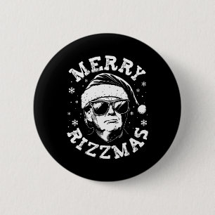 Merry Rizzmas Funny Trump Christmas Rizz The Seaso 6 Cm Round Badge