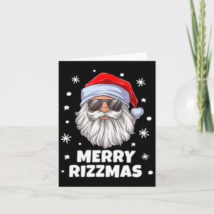 Merry Rizzmas Kids Teens School Funny Christmas Sa Card