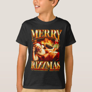 Merry Rizzmas Kids Teens School Funny Christmas Sa T-Shirt