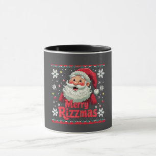 Merry Rizzmas Santa Rizz Funny Christmas Rizzler Mug