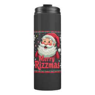 Merry Rizzmas Santa Rizz Funny Christmas Rizzler Thermal Tumbler