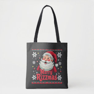 Merry Rizzmas Santa Rizz Funny Christmas Rizzler Tote Bag