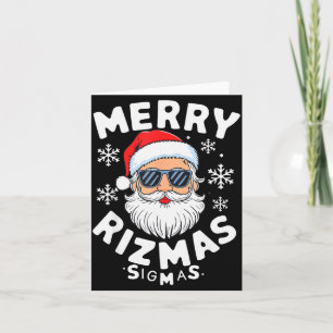 Merry Rizzmas Sigmas Funny Christmas Pajamas Rizzl Card