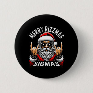 Merry Rizzmas Sigmas Funny Christmas Rizz Santa Te 6 Cm Round Badge