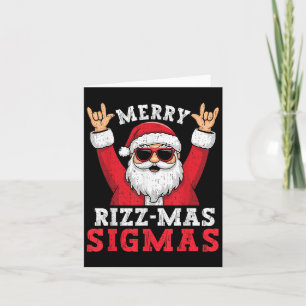 Merry Rizzmas Sigmas Funny Christmas Shirt For Boy Card