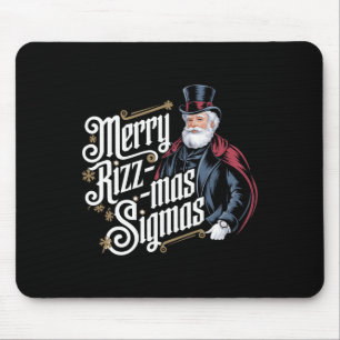 Merry Rizzmas Sigmas Funny Santa Claus Alpha Gen  Mouse Pad