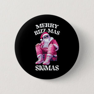 Merry Rizzmas Sigmas Santa Rizzler Youth Kids Teen 6 Cm Round Badge