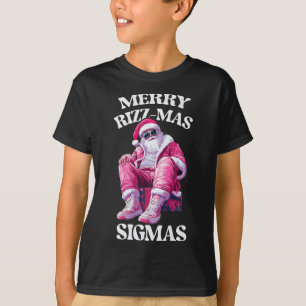 Merry Rizzmas Sigmas Santa Rizzler Youth Kids Teen T-Shirt