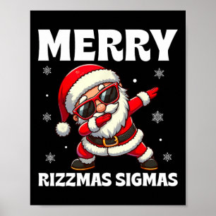 Merry Rizzmas Sigmas Skibidi Rizzmas Christmas Riz Poster