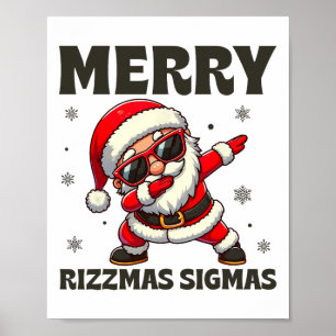 Merry Rizzmas Sigmas Skibidi Rizzmas Christmas Riz Poster