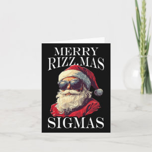Merry Rizzmas Sigmas - Xmas Christmas Santa Claus Card