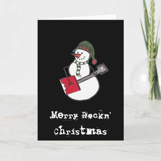 Merry Rockn'Christmas Holiday Card (Front)