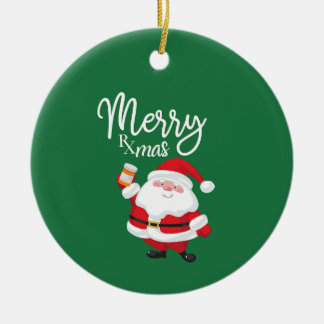 Merry Rx-mas Ceramic Tree Decoration
