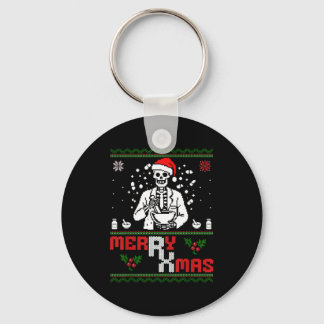 Merry Rx Mas Skeleton Pharmacist Pharmacy Tech Ugl Key Ring