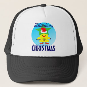 ♫♥Merry Santa Chicken Hilarious Trucker Hat♥♪ Hat