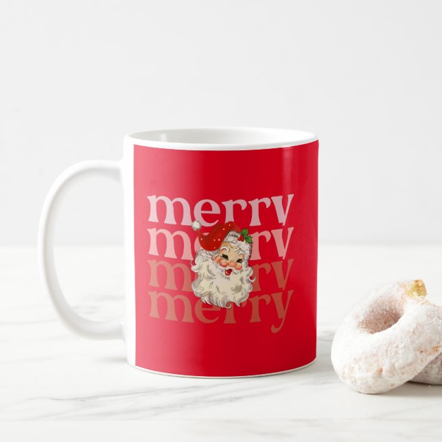 Merry santa christmas  coffee mug (With Donut)