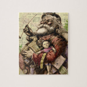 Merry Santa Claus and The Christmas Tree Jigsaw Puzzle