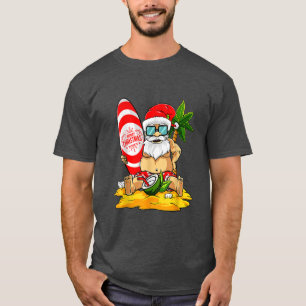 Merry Santa Tee Christmas in July Hawaiian Xmas