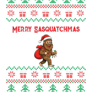 Merry Sasquatchmas Ugly Christmas Pattern Sweatshirt