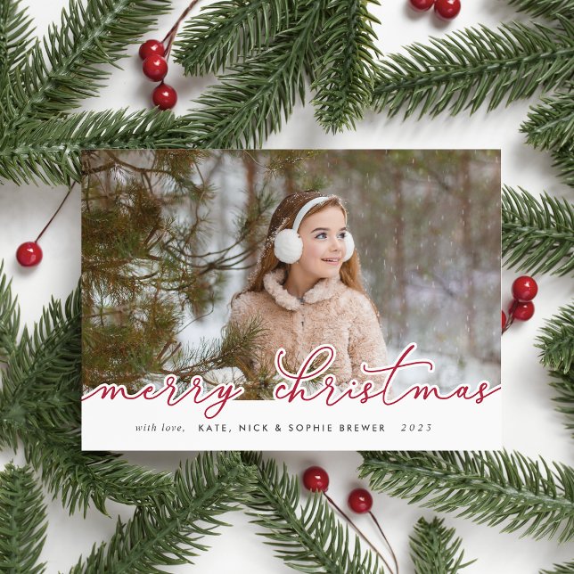 Merry Script | Holiday Photo Card (Creator Uploaded)