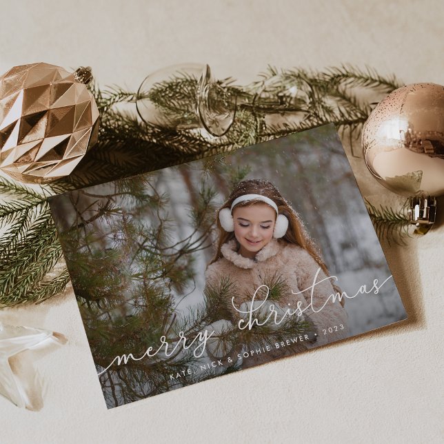 Merry Script | Holiday Photo Card (Creator Uploaded)